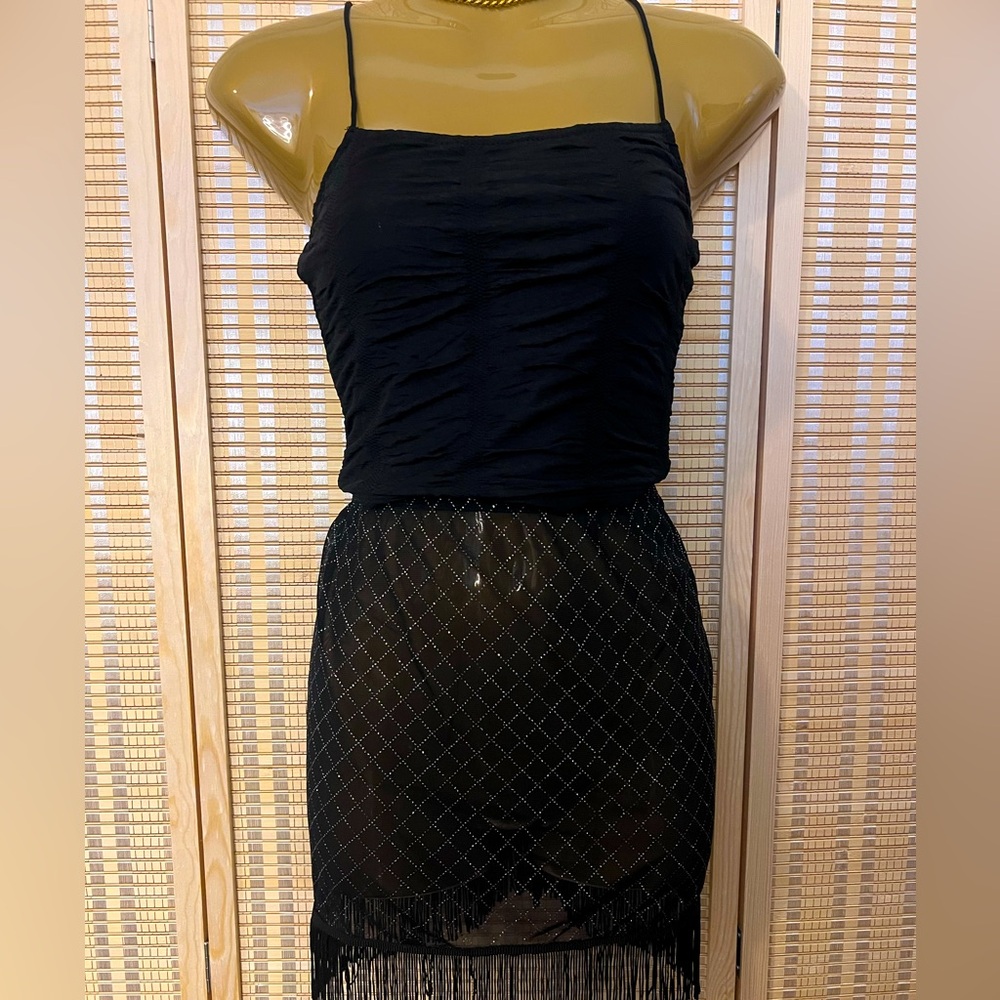 NWT BEAUTIFUL MESH FRINGE SKIRT